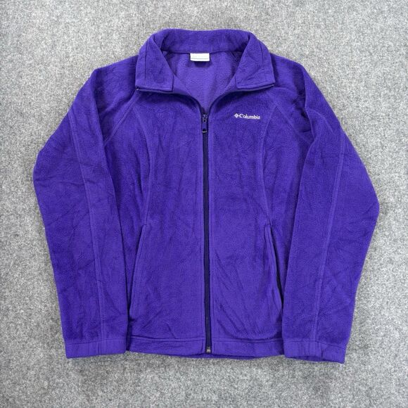 Columbia Benton Springs Fleece Jacket Women’s Medium Purple Full Zip WL6439 - Picture 1 of 9